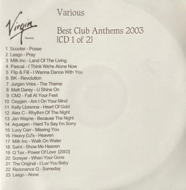  - Best Club Anthems 2003