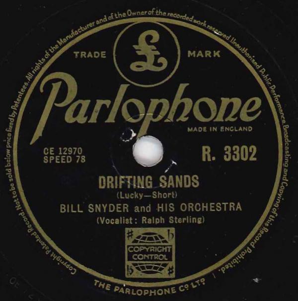 Bill Snyder And His Orchestra - Drifting Sands / Bewitched