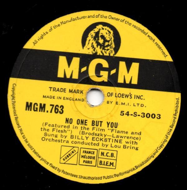 Billy Eckstine - No One But You / I Let A Song Go Out Of My Heart