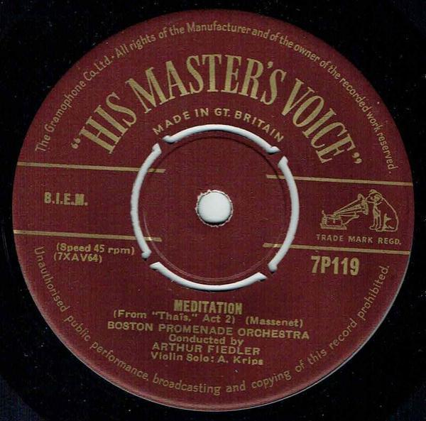 Boston Promenade Orchestra, Arthur Fiedler, Alfred Krips - Meditation