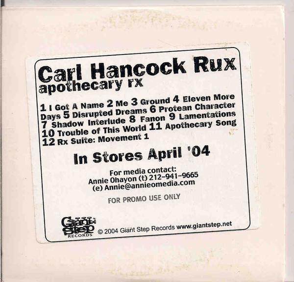 Carl Hancock Rux - Apothecary Rx