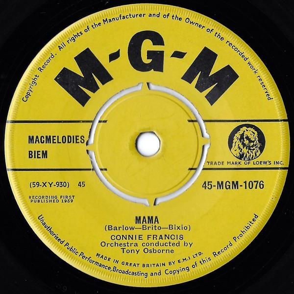 Connie Francis - Mama / Robot Man