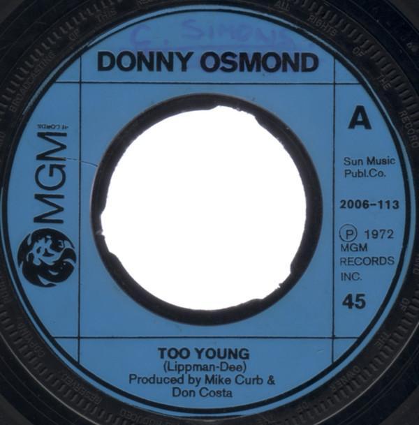Donny Osmond - Too Young