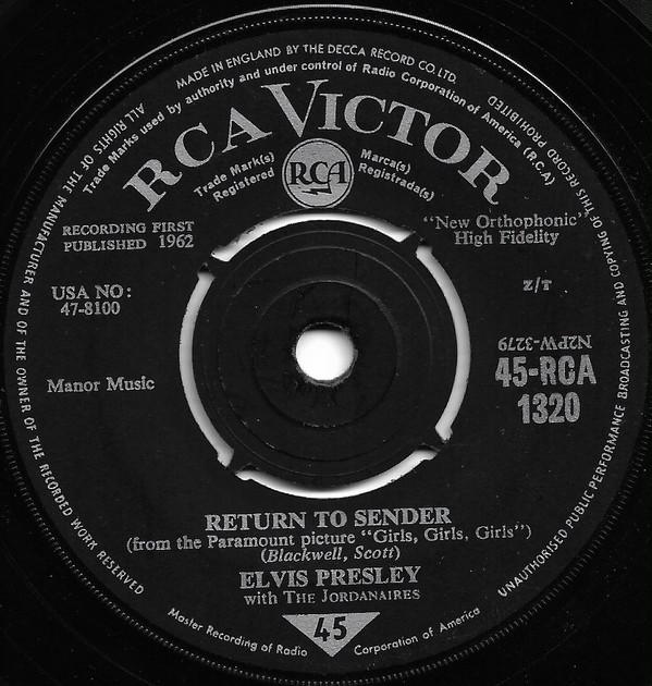 Elvis Presley, The Jordanaires - Return To Sender