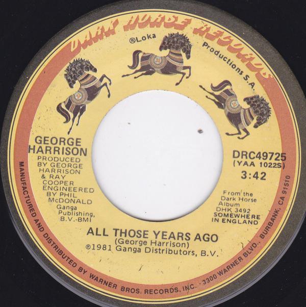 George Harrison - All Those Years Ago