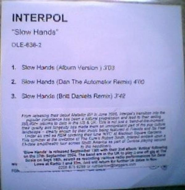 Interpol - Slow Hands