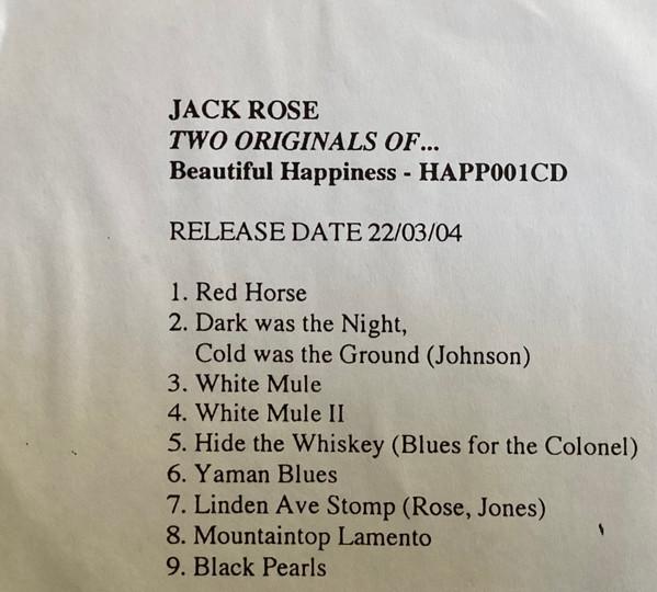Jack Rose - Two Originals Of...