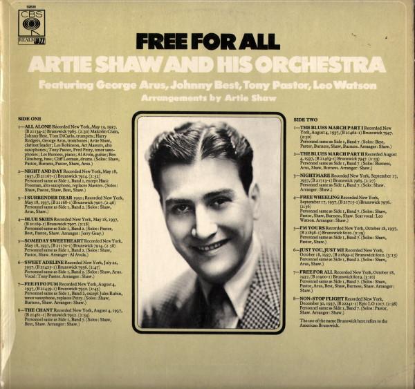 John Best, Leo Watson, George Arus, Tony Pastor, Artie Shaw And His Orchestra - Free For All