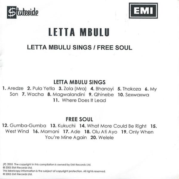 Letta Mbulu - Letta Mbulu Sings / Free Soul
