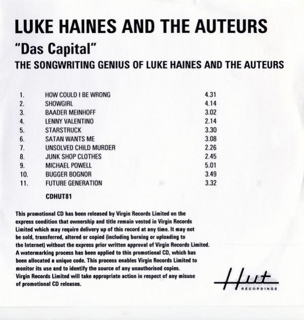Luke Haines, The Auteurs - Das Capital