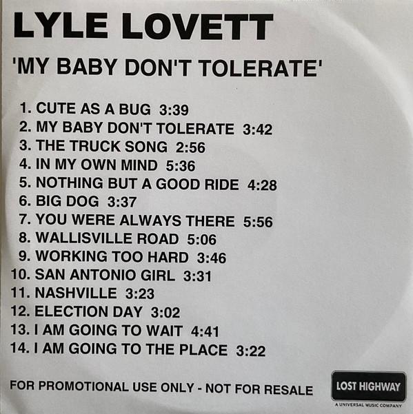 Lyle Lovett - My Baby Don't Tolerate