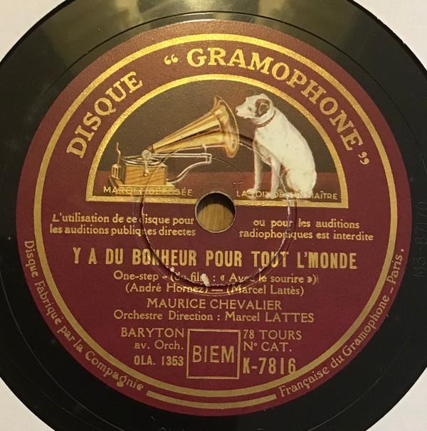 Maurice Chevalier - Y A Du Bonheur Pour Tout L’Monde / Les Mots Qu'on Voudrait Dire