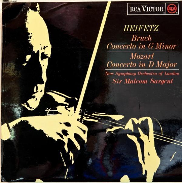 Max Bruch, Wolfgang Amadeus Mozart, Jascha Heifetz, Sir Malcolm Sargent, The New Symphony Orchestra Of London - Concerto In G Minor / Concerto In D Major