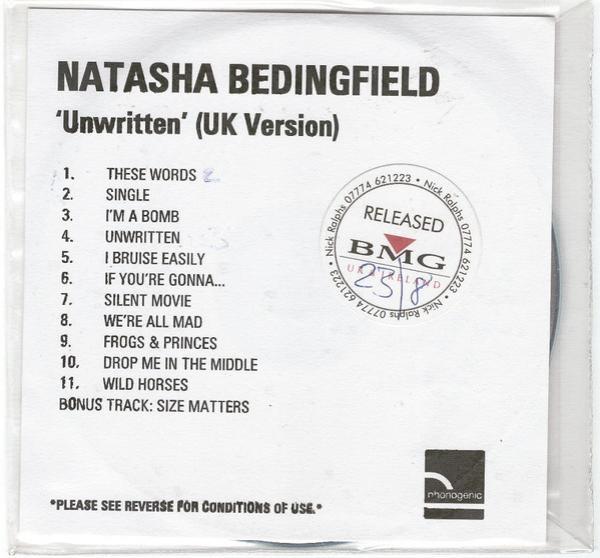 Natasha Bedingfield - Unwritten (UK Version)