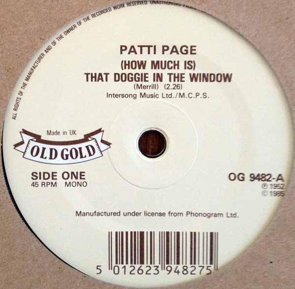 Patti Page - The Doggie In The Window / Tennessee Waltz