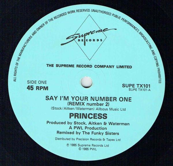Princess - Say I'm Your No. 1 (Remix Number 2)