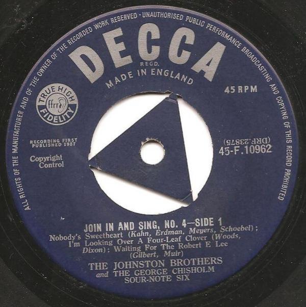 The Johnston Brothers, The George Chisholm Sour-Note Six - Join In And Sing, No. 4