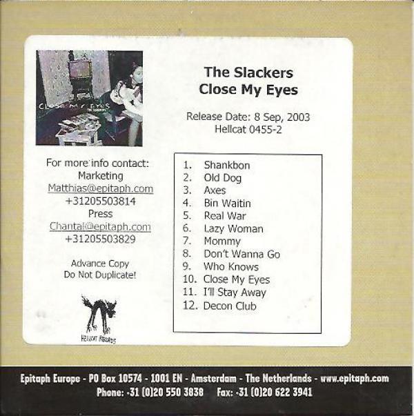 The Slackers - Close My Eyes