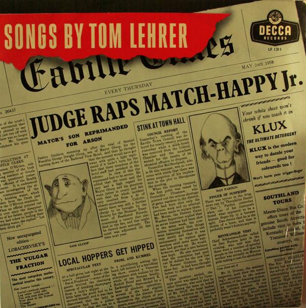 Tom Lehrer - Songs By Tom Lehrer