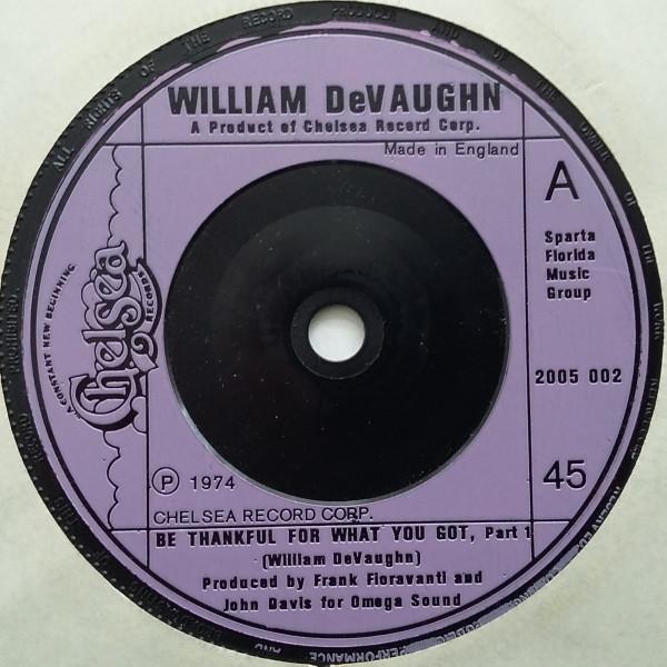 William DeVaughn - Be Thankful For What You Got